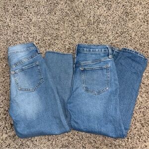 Old Navy Lot 2 High Rise OG Straight Jeans Size 10